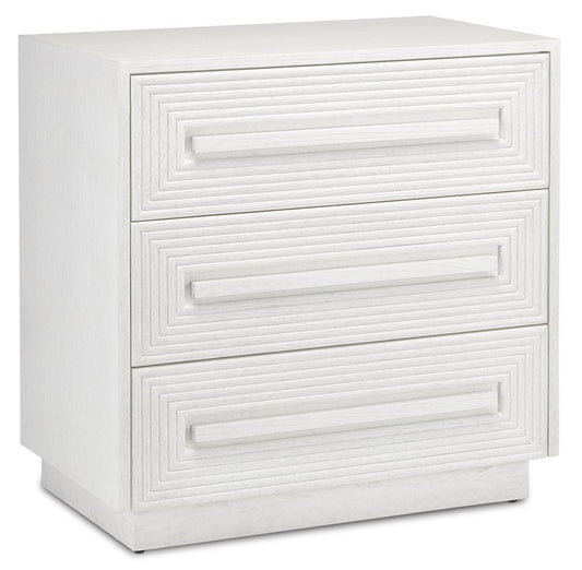 Currey and Company Morombe White Chest