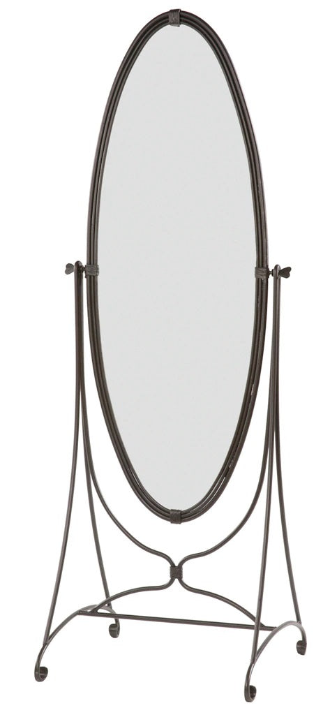 Stone County Ironworks 901-308 Queensbury Standing Oval Iron Mirror