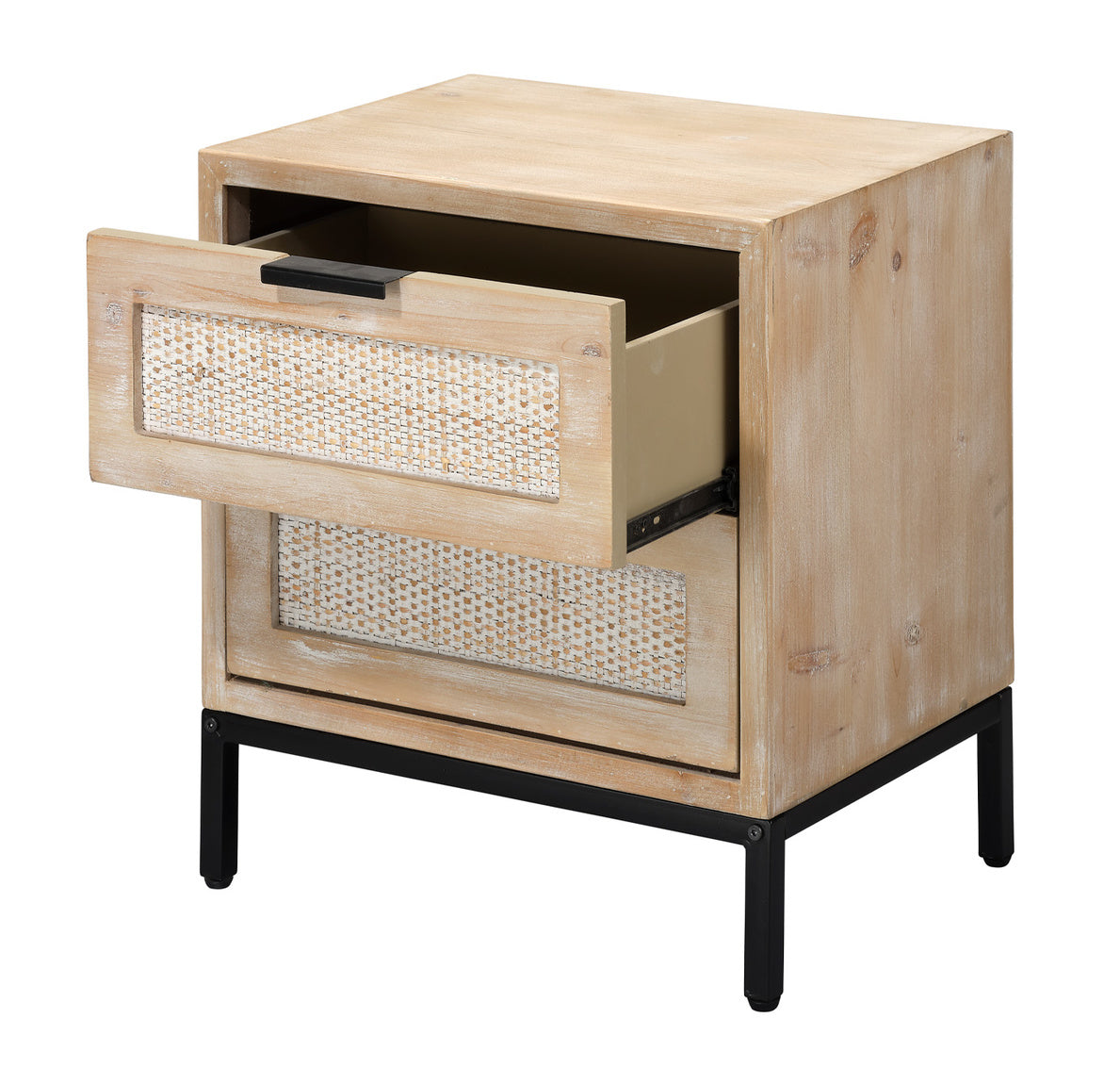 Jamie Young Reed 2 Drawer Side Table -D. LS20REED2STW
