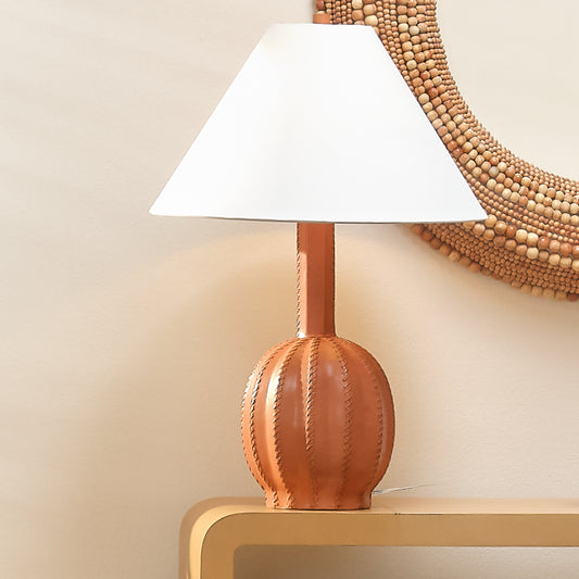 Cole Leather Table Lamp, Tan