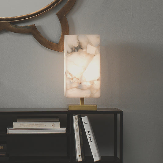 Ghost Axis Alabaster Table Lamp, Brass