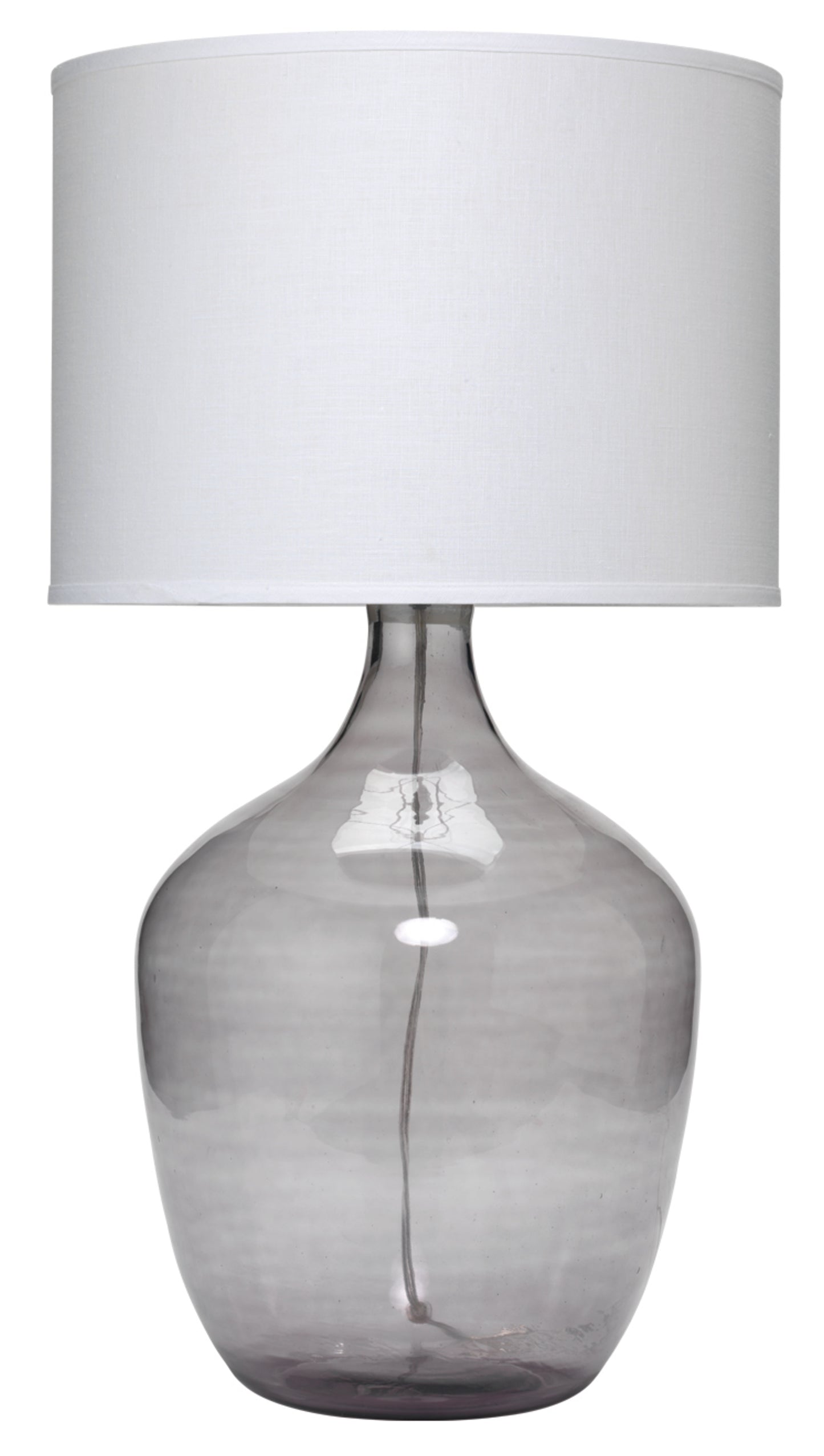 Plum Jar Glass Table Lamp, Grey