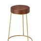 Jamie Young Henry Round Leather Counter Stool -D LS20HENCSBR