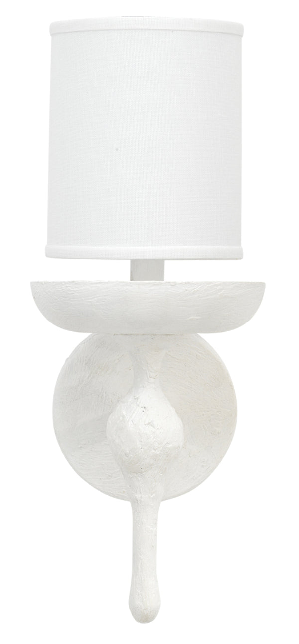 Concord Wall Sconce, White Plaster