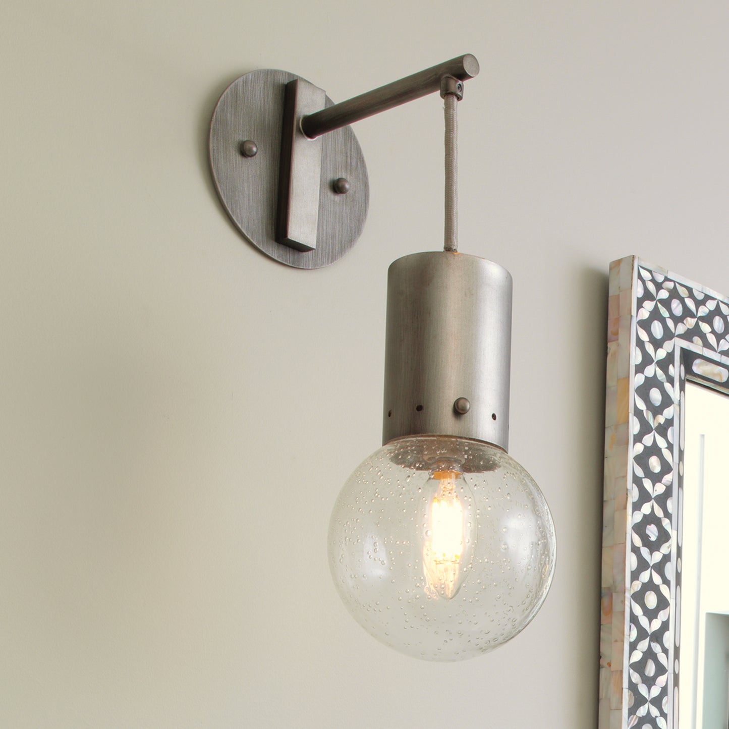 Strada Pendant Sconce, Gun Metal