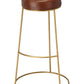 Jamie Young Henry Round Leather Bar Stool -D LS20HENBSBR