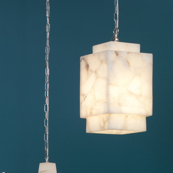 Borealis Alabaster Cube 1-Light Pendant