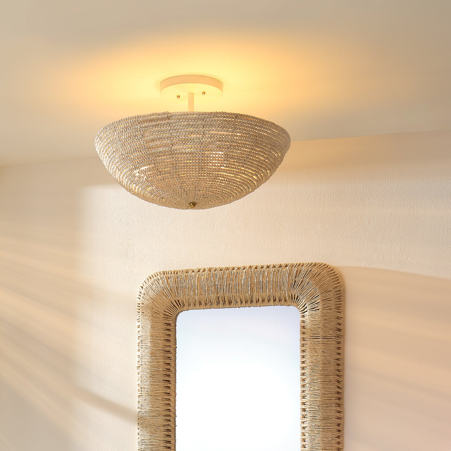 Tsunami Wood Semi Flush Mount