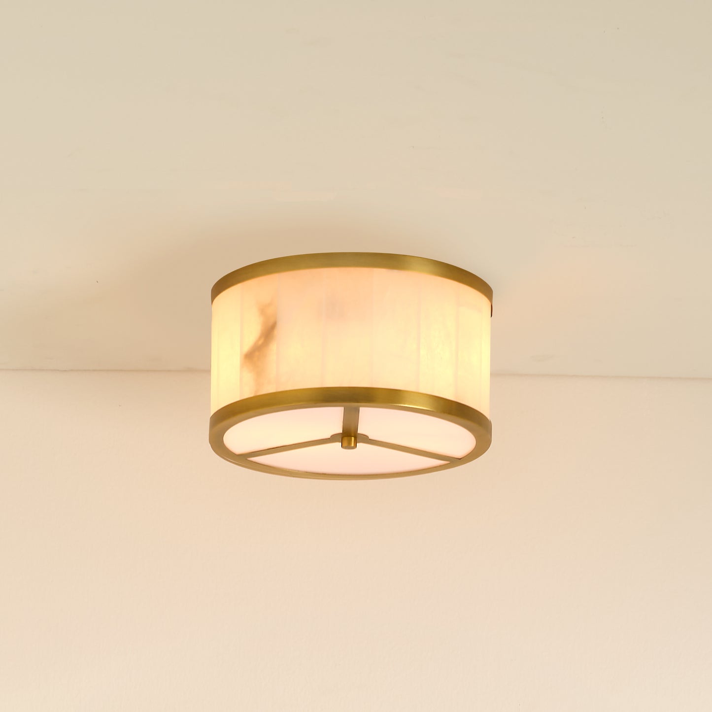 Upsala Alabaster Flush Mount Ceiling Light, Small