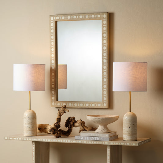 Sama Wood & Bone Inlay Rectangle Mirror