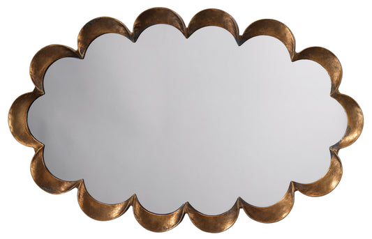 Scalloped Steel Mirror