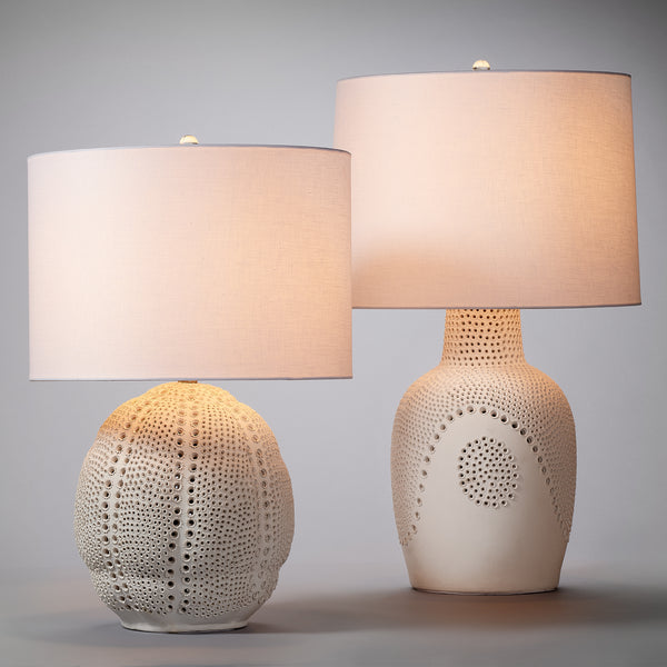 Lunar Polyresin Table Lamp, White