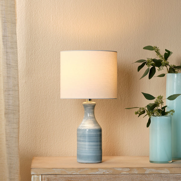 Bungalow Ceramic Table Lamp, Blue