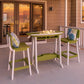 Beaver Dam Woodworks 6' Surf Board Table and Chairs white and lime green