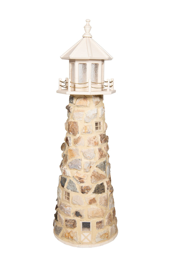 Beaver Dam Woodworks 12 FT Stone Lighthouse Ivory Top
