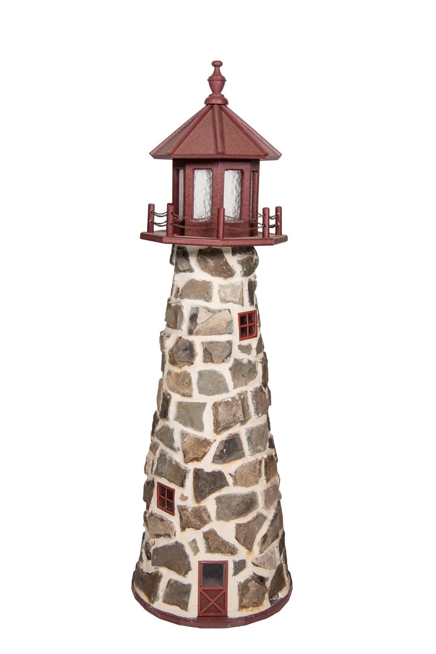 Beaver Dam Woodworks 12 FT Stone Lighthouse Gray Top