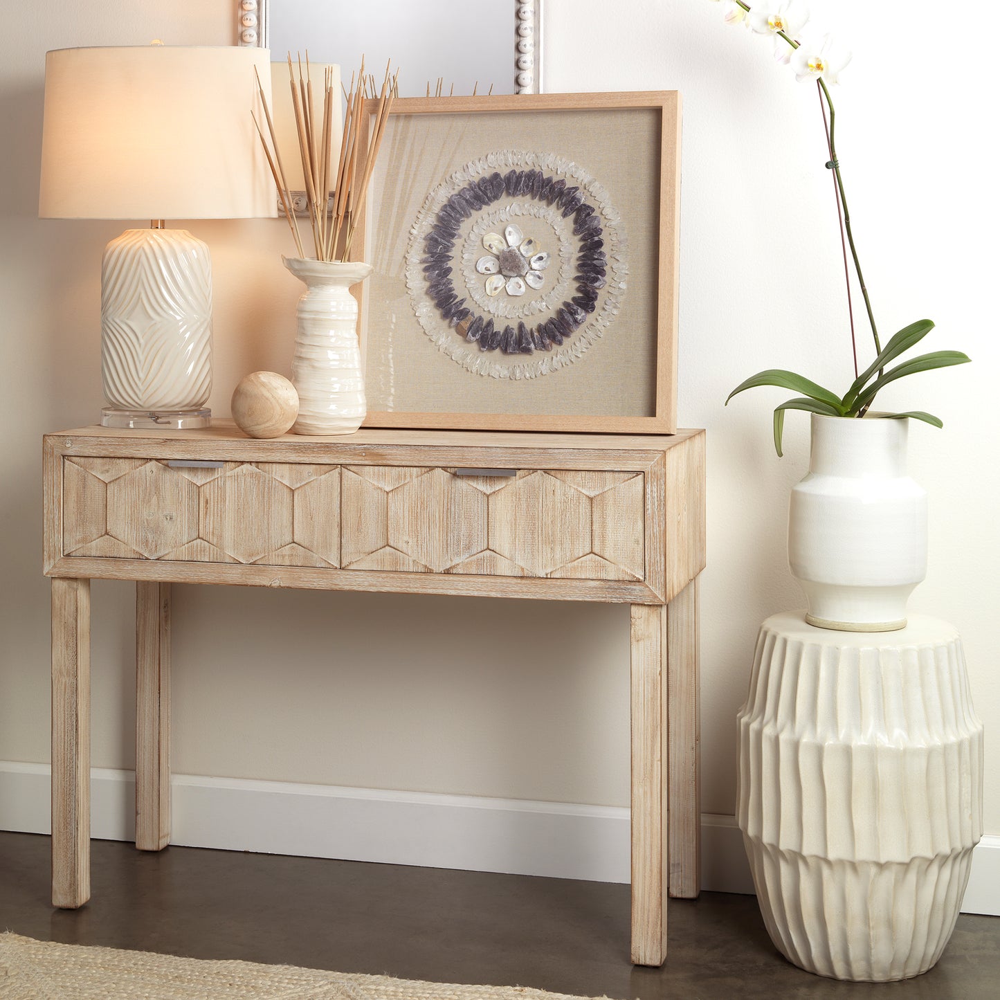 Juniper Two-Drawer Wood Console Table