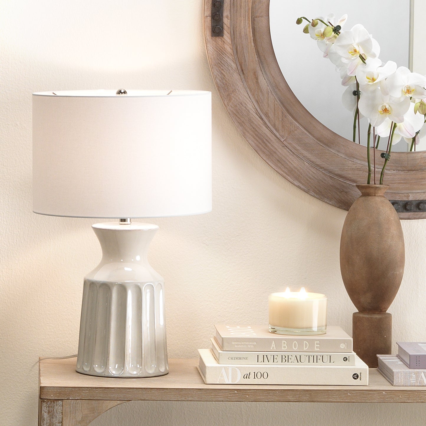 Addison Ceramic Table Lamp, Off White