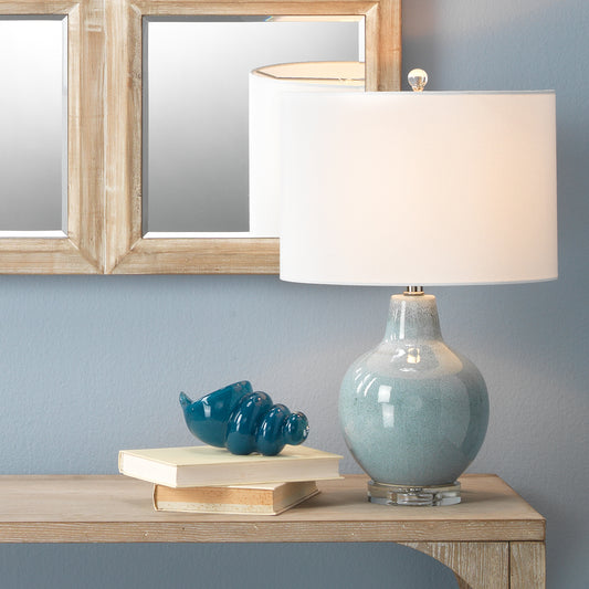 Aubrey Ceramic Table Lamp, Blue