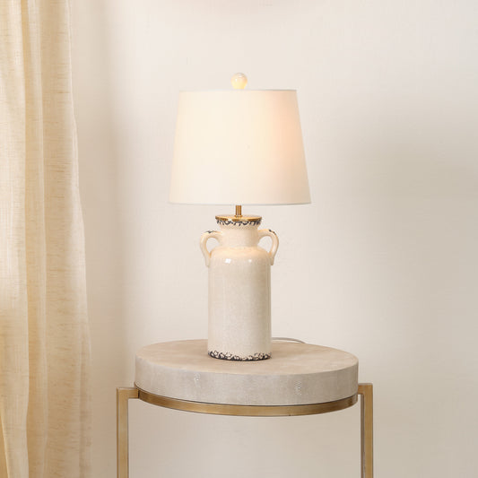 Piper Ceramic Table Lamp, Cream