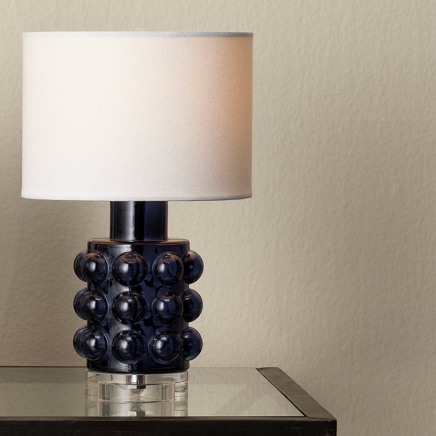 Seltzer Blown Glass Table Lamp, Blue