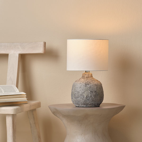 Blake Ceramic Table Lamp, Grey