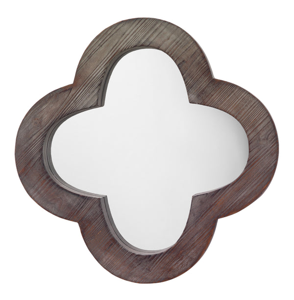 Clover Wood Mirror, Grey Wash