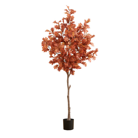 Nearly Natural 6’ Autumn Oak Artificial Fall Tree T4549