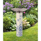 Studio-M Denim Garden Bird Bath Art Pole w/ST9025 Stainless Steel Topper BB1035