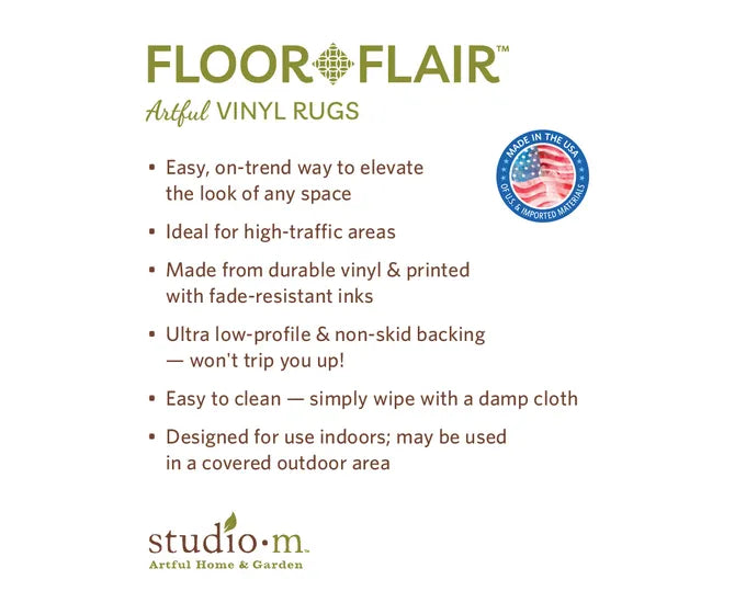 Studio-M Folksy Floral - Rust Floor Flair - 2 x 3