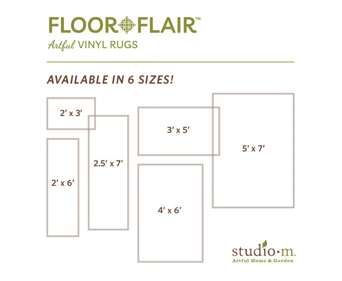 Studio-M Folksy Floral - Rust Floor Flair - 4 x 6