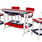 Beaver Dam Woodworks 6' Surf Board Table and Chairs Patriotic