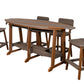 Beaver Dam Woodworks 8'  Surf Board Table and Chairs Mahogany and Coastal Gray