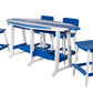 Beaver Dam Woodworks 8' Surf Table White and Bright Blue