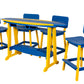 Beaver Dam Woodworks 8'  Surf Board Table and Chairs Yellow and Bright Blue