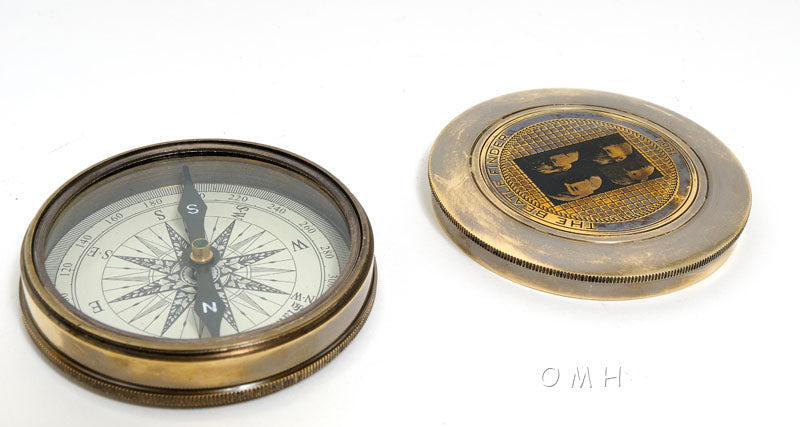 OMH  Beetles Compass w leather case ND003