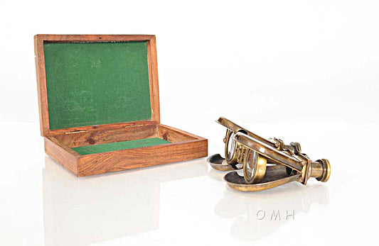 OMH Folding Binocular in wood box ND027