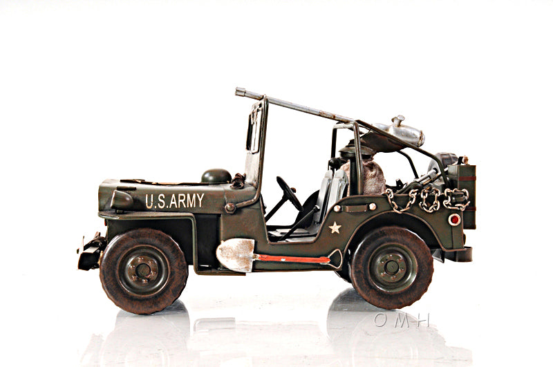 OMH GREEN 1940 WILLYS-OVERLAND JEEP 1:12-SCALE AJ030