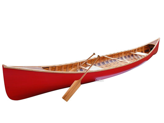 OMH Red Wooden Canoe with Ribs 16