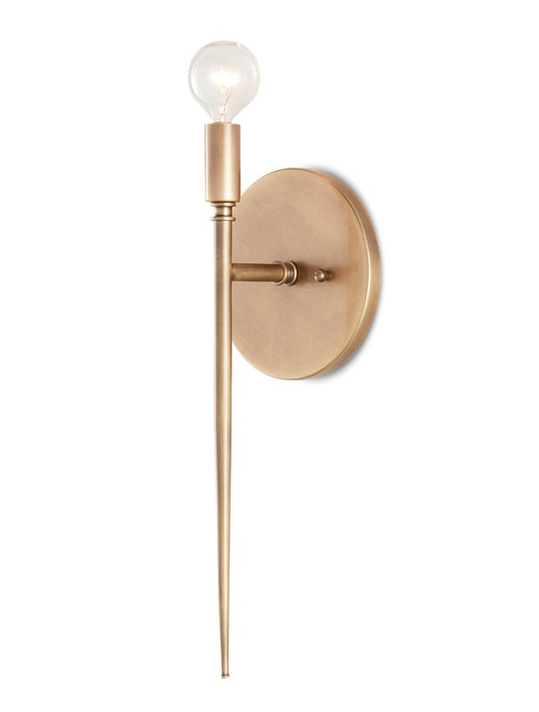 Currey and Company Bel Canto Brass Wall Sconce