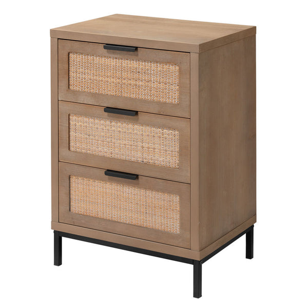 NEW Reed 3 Drawer Side Table LS20REED3STW