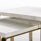 Bradburn Home White Marble Nesting Tables 414-45-16111