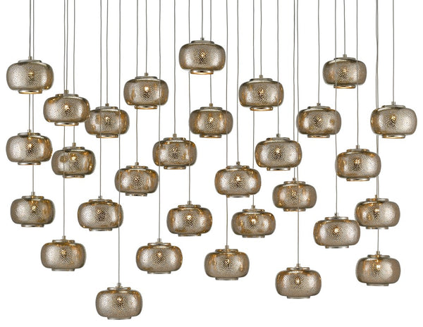 Currey and Company Pepper 30-Light Multi-Drop Pendant