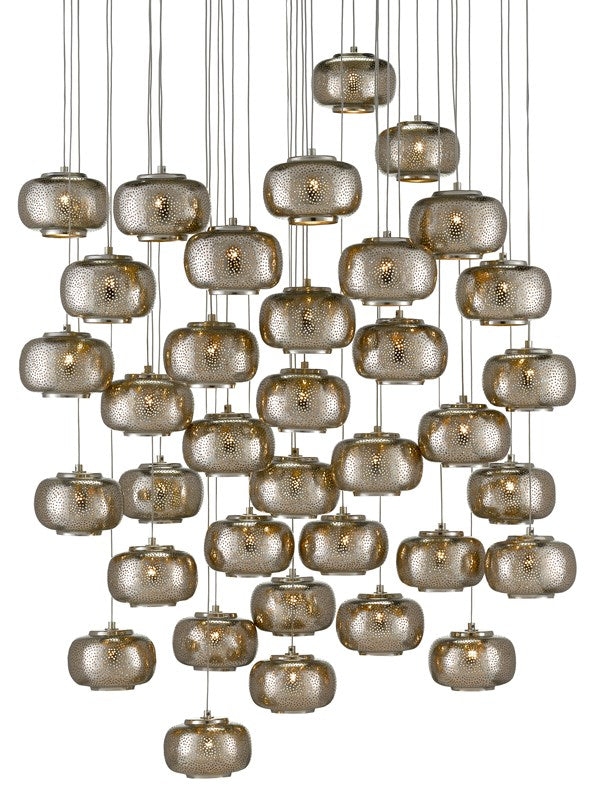 Currey and Company Pepper 36-Light Multi-Drop Pendant