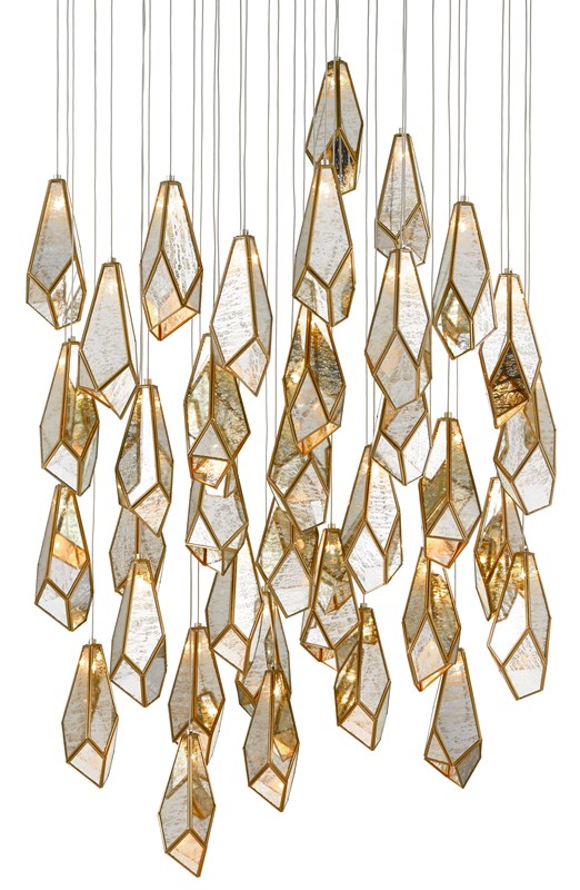 Currey and Company Glace 36-light Multi-Drop Pendant