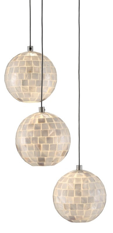 Currey and Company Finhorn 3-Light Multi-Drop Pendant