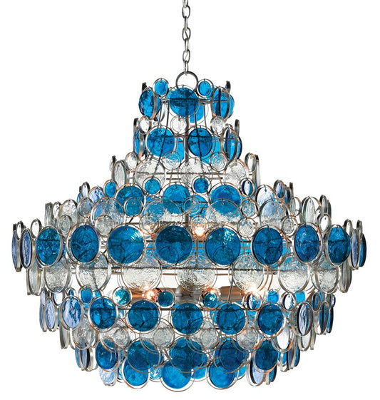 Currey and Company Galahad Blue Chandelier