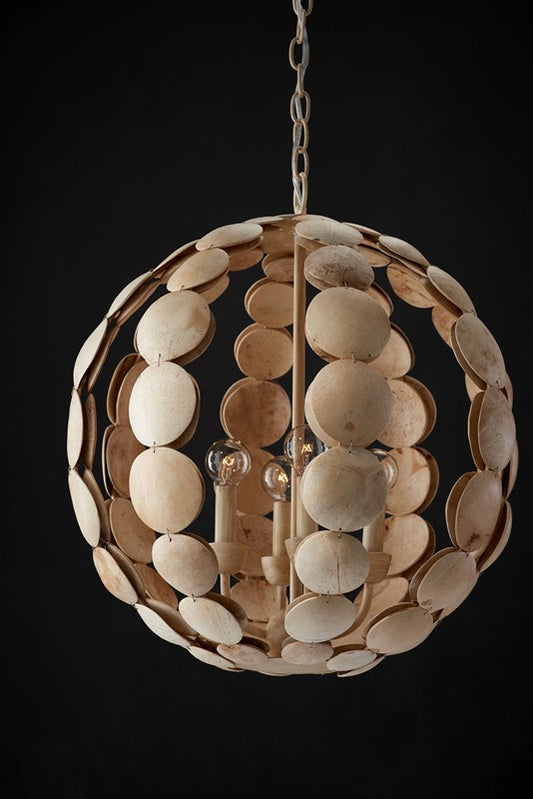 Currey and Company Tartufo Coco Shell Chandelier