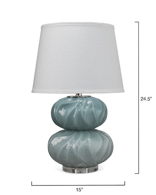 Jamie Young Pricilla Double Gourd Table Lamp - Blue