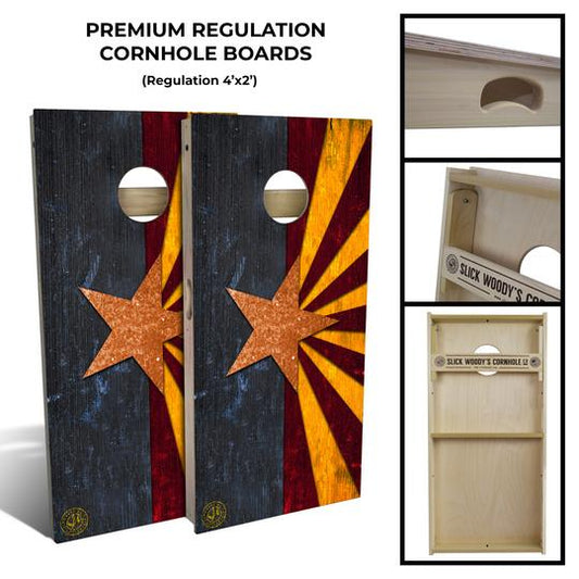 Slick Woody's  Full Color Arizona State Flag Cornhole Board Set